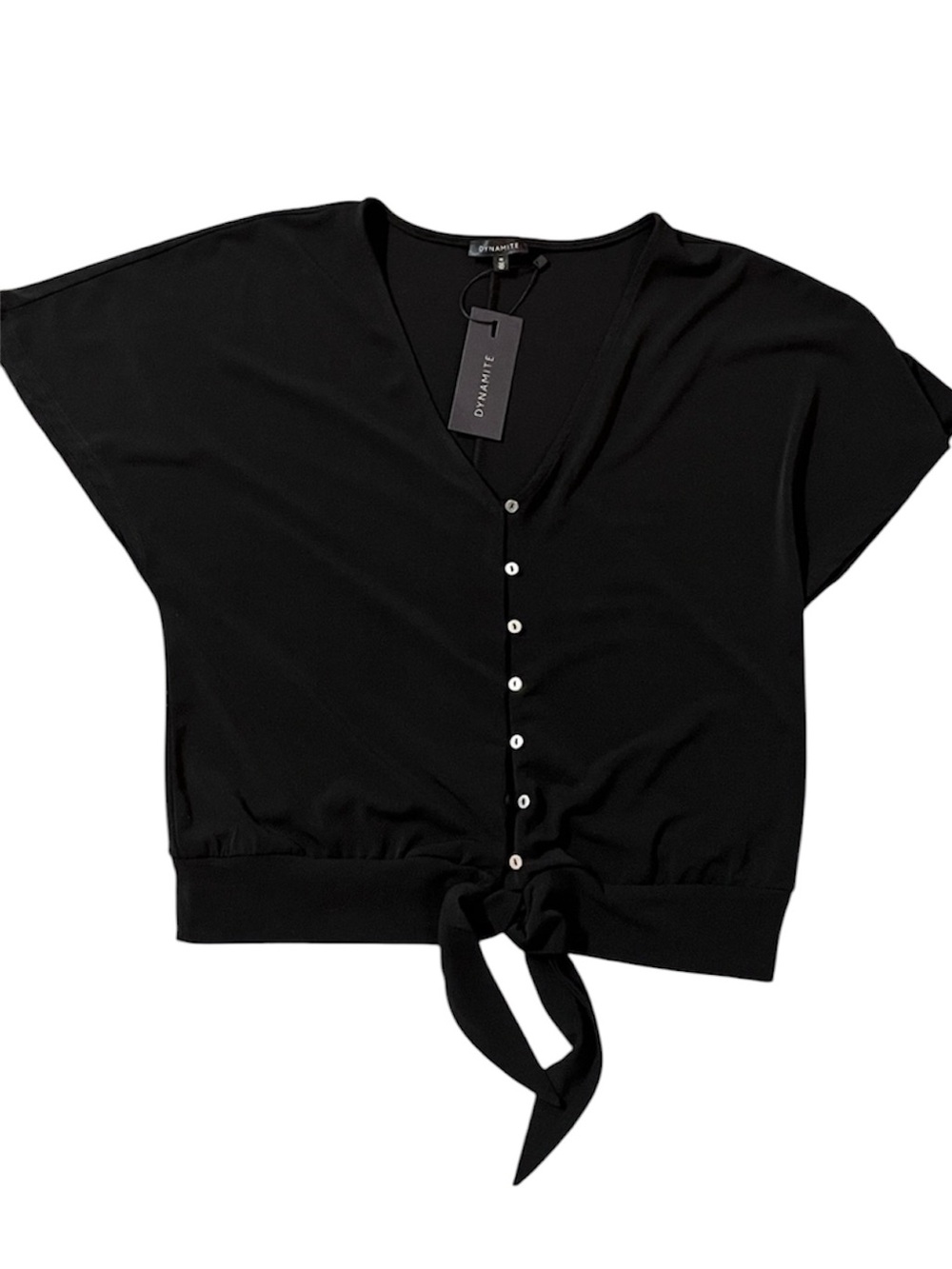 Dynamite Black V-Neck Button Tie-Front Top
NEW
MEDIUM